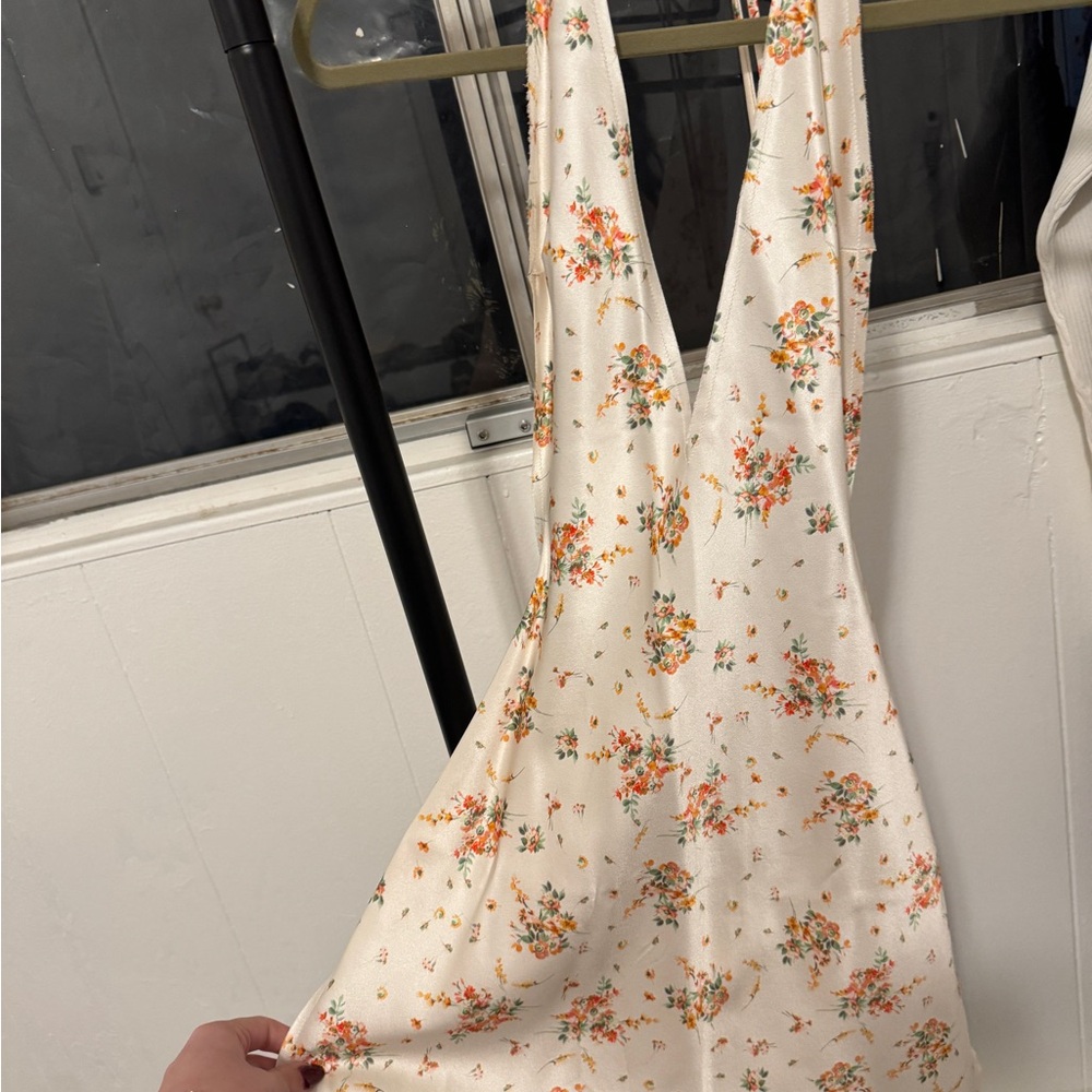 ARE YOU AM I Ivory Floral Dress